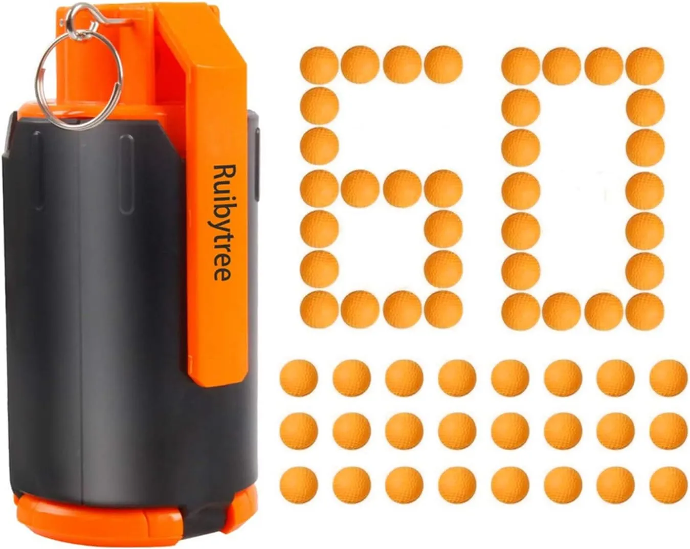 Toy, Tactical Plastic Toy with 60PCS Rounds Refill Bullet Balls pointe behavioral break competition Ammo (Orange) Ruibytree CS Plastic Tactical 