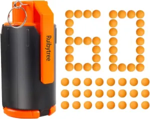 Toy, Tactical Plastic Toy with 60PCS Rounds Refill Bullet Balls pointe behavioral break competition Ammo (Orange) Ruibytree CS Plastic Tactical 