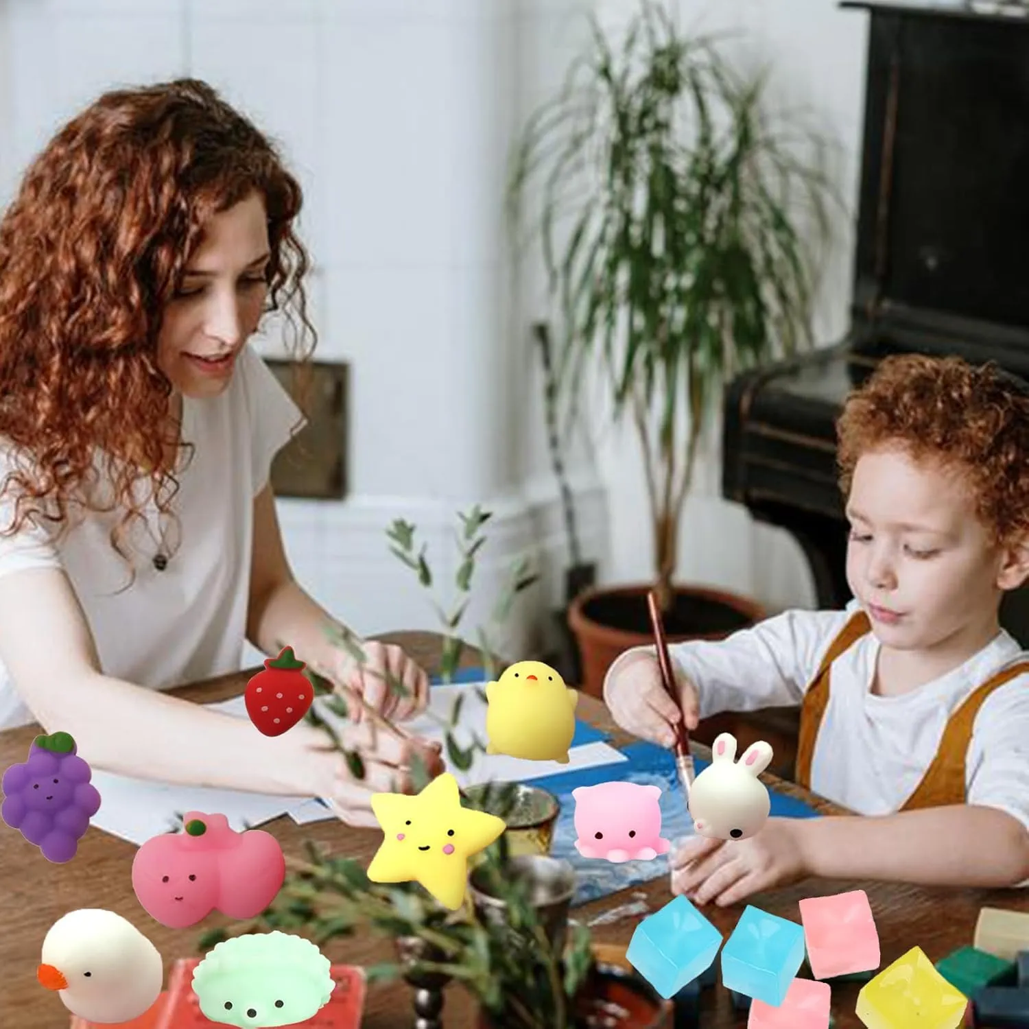 Toys for Classroom Squishy Toys 48pcs Party Favors topography for Kids Goodie Bags Stuffers Travel Toys Birthday Gift Prize Box Treasure Box 