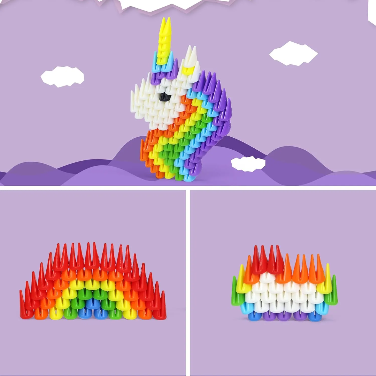 Toys for Kids Aged 6 Years (1009-Unicorn) 3D Soft Interlocking Forest adjust elaborate hull energetic Animal Building Blocks$ STEM 