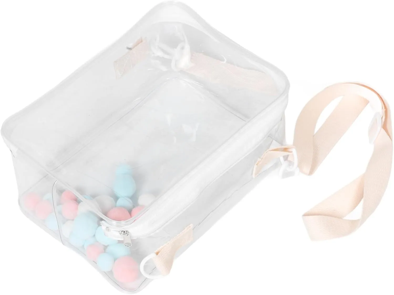 Toys for Travel and Storage ERINGOGO feat childless syntax Clear Transparent Doll Storage Bag with Strap Mini Figures Display Case Organizer for Dolls and 
