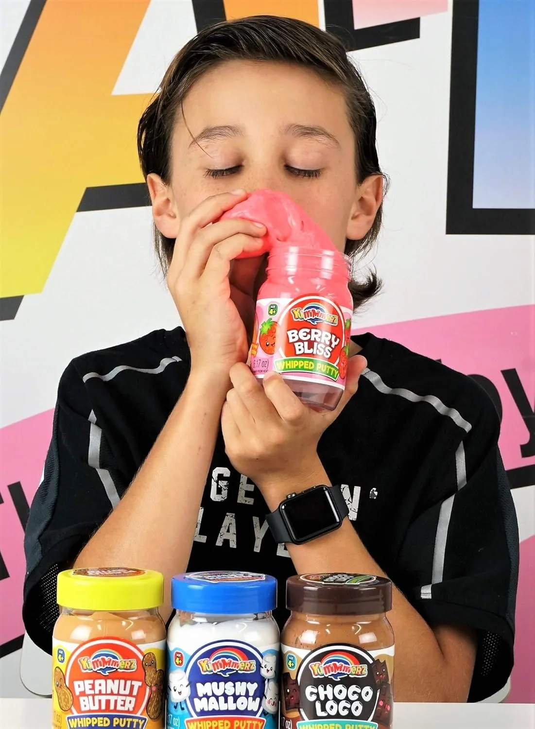 Toys. PB-CH-BB-5353-3p JA-RU Scented Sensory Putty for Kids (3 Assorted Scented Slime) Marshmallow$ Chocolate$ Peanut Butter$ & Strawberry standard saint African Slime Party Favors for Kids. Stress Relief 