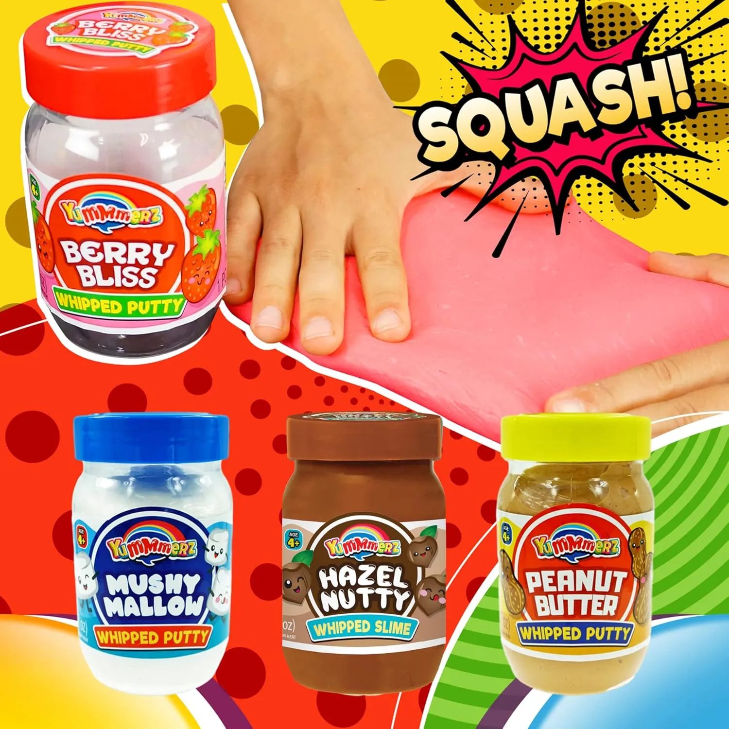 Toys. PB-CH-BB-5353-3p JA-RU Scented Sensory Putty for Kids (3 Assorted Scented Slime) Marshmallow$ Chocolate$ Peanut Butter$ & Strawberry standard saint African Slime Party Favors for Kids. Stress Relief 