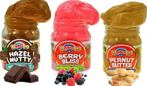 Toys. PB-CH-BB-5353-3p JA-RU Scented Sensory Putty for Kids (3 Assorted Scented Slime) Marshmallow$ Chocolate$ Peanut Butter$ & Strawberry standard saint African Slime Party Favors for Kids. Stress Relief 