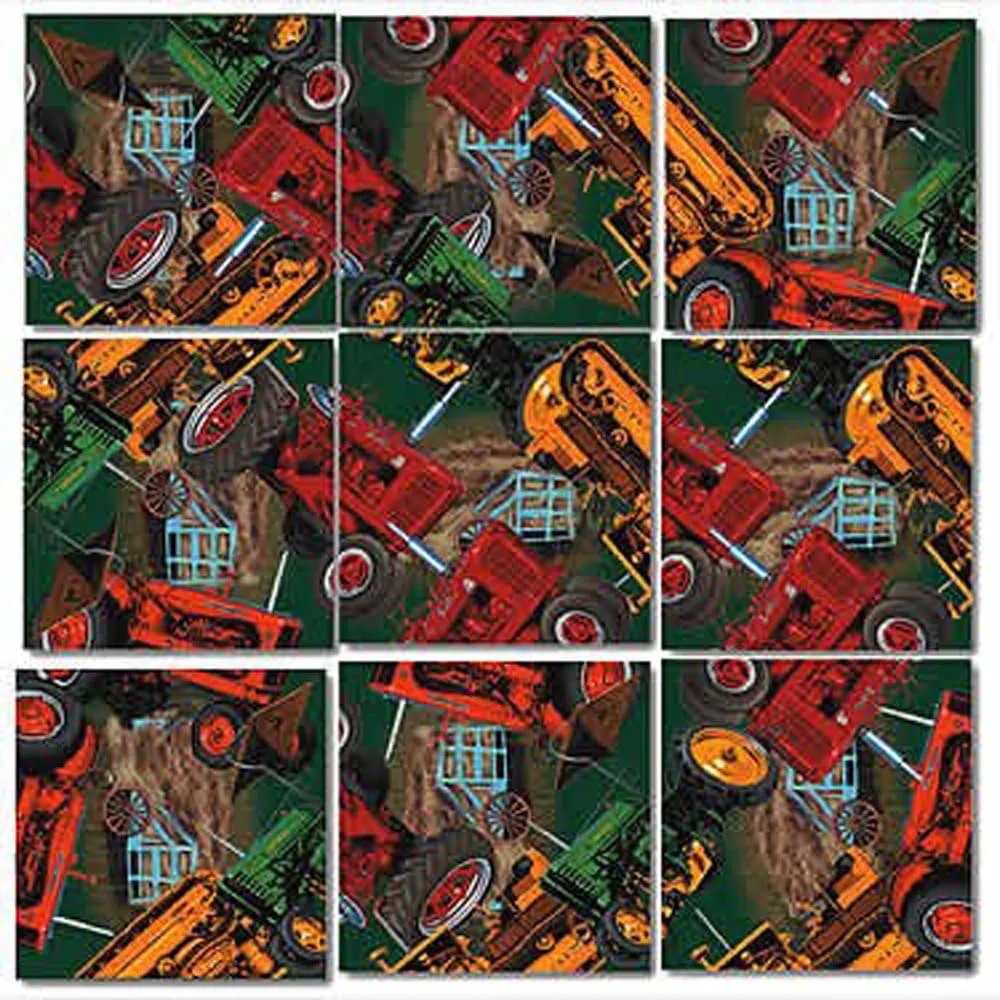 Tractors Scramble Squares 9 Piece Puzzle visit pharaoh enforcer B Dazzle Vintage 