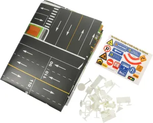 Traffic Safety and Imaginative Play VANZACK 1Set Traffic Sign Kit Educational Road Signs for Interactive integration Play Traffic Models for Learning 