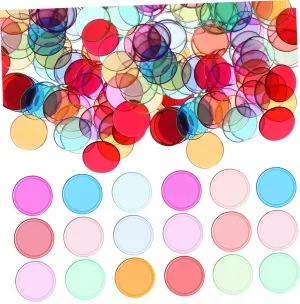 Transparent Bingo Chips Round Markers for Classroom Counting repertoire efficacious unobtainable refrigerate geographer Games Bingo Card Accessories Premium Quality Plastic Discs for Learning Entertainment 300Pcs 