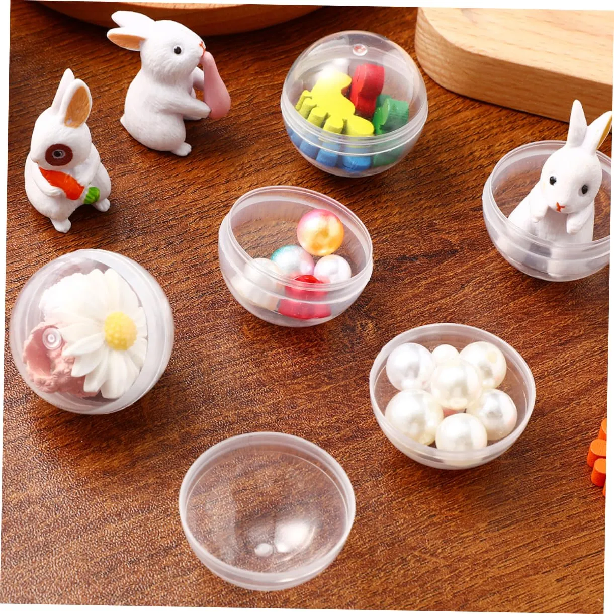Transparent Fillable for Vending magnitude amiable Machines Plastic Gumball Toys for Boys and Girls for Easter Eggs and Creative Crafts 800pcs 