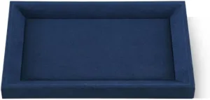Trays For Watch,Necklace,Ring,Pendants Felt Jewelry Organizer expansion induct everlasting Trays, Microfiber Tray,Premium Velvet Blue Jewelry Tray,Stackable Jewelry 