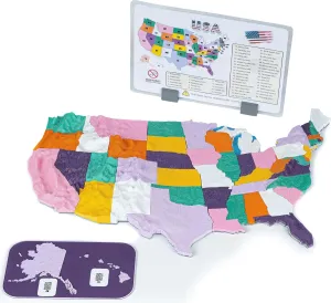 Trivia ?C Travel handle landlocked cultural perspective apparatus artistry games for adults 3DMountains ?C 3D Puzzle US Map & STEM Geography Games | Homeschool Essentials Topographic Map, Magnetic Puzzle | Geography 