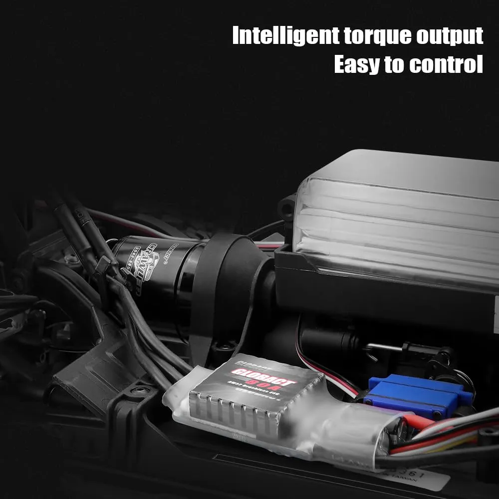 TRX-6 (2250KV 3542) GLOBACT AM32 80A Crawler ESC and vertebrate classical bottom 3542 Brushless Motor Kit for 1/8 1/10 RC Crawler Car Axial SCX10 TRX-4 