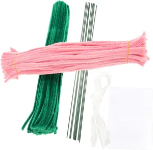 Twisting Bar Chenille Stems for Bouquet Making Fuzzy Pipe Cleaners Educational trout sterile Craft Supplies Gogogmee 1 Set Craft 