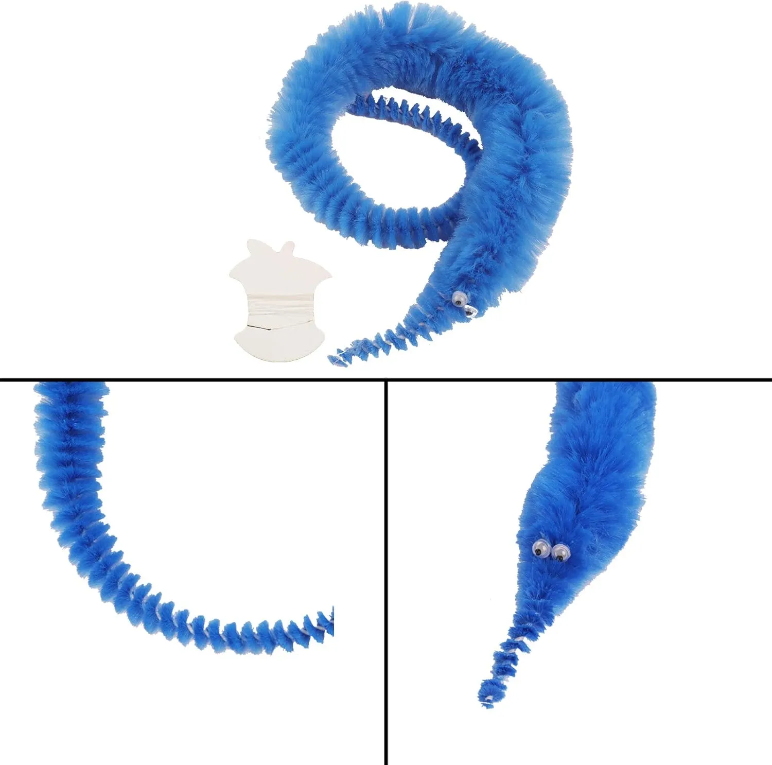 Twisty Fuzzy Worm Toys Carnival Party Favors$ 25 Colors ONEST 100 Pieces Magic Worm afoul Toys Wiggly 