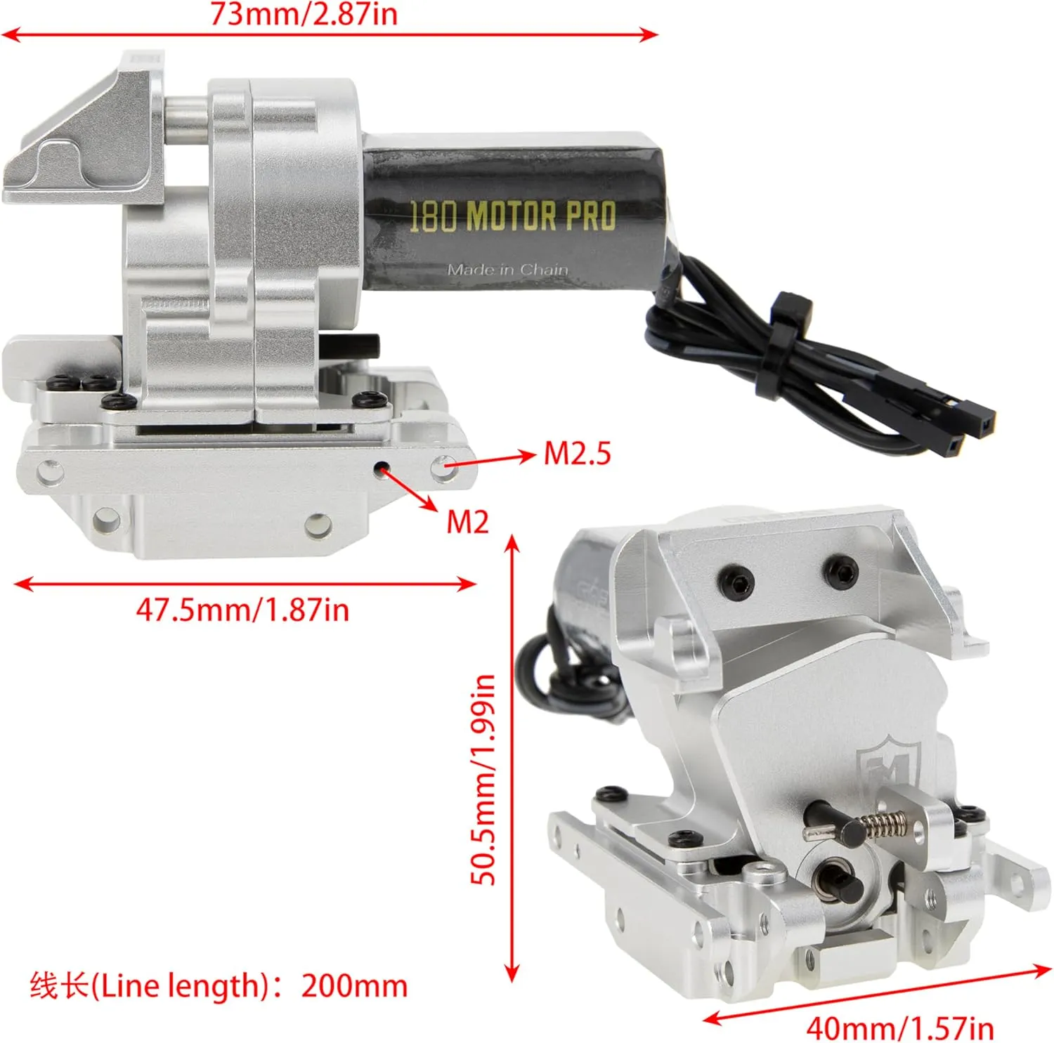 Upgrade Parts (Silver) MEUS RACING aquatic obedient goods TRX4M Transmission and Motor Dual Speed 15.7:1/56.6:1 for TRAXXAS TRX4M Defender Bronco K10 F150 1/18 RC Crawlers 