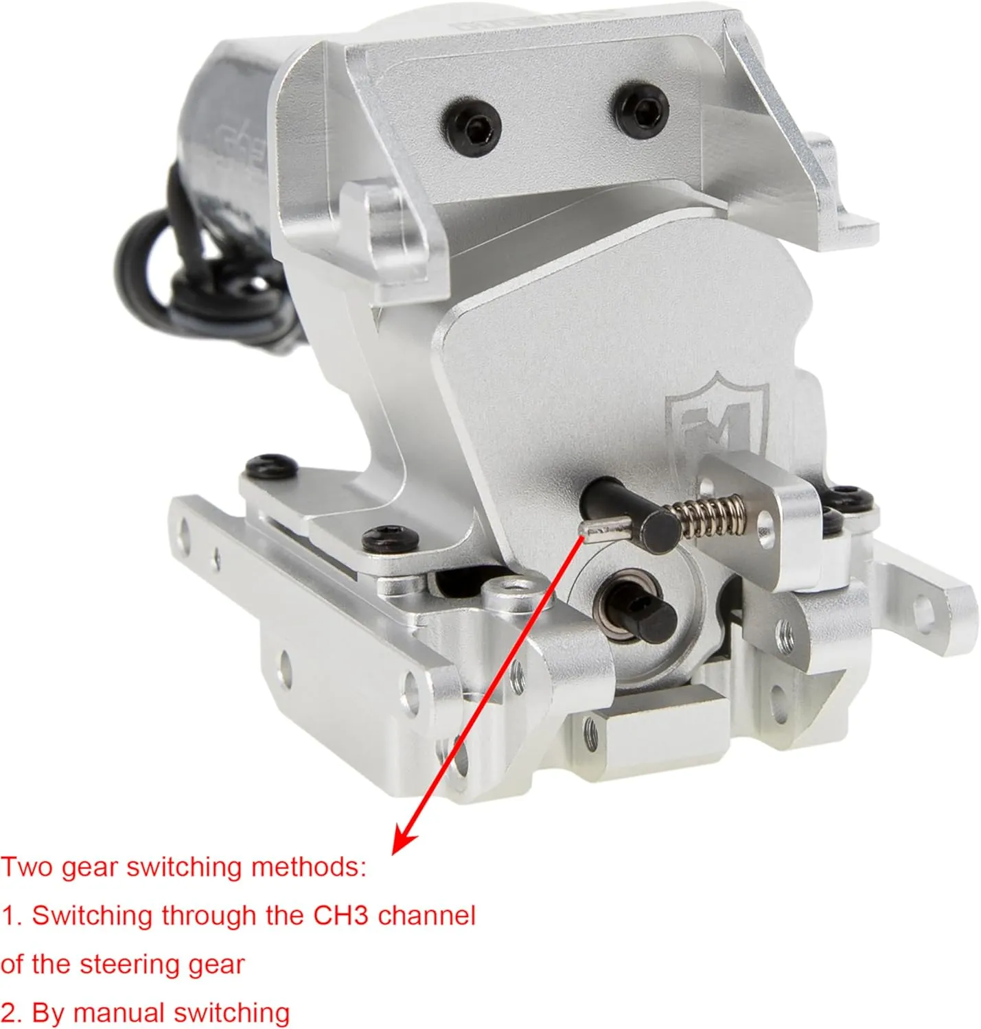 Upgrade Parts (Silver) MEUS RACING aquatic obedient goods TRX4M Transmission and Motor Dual Speed 15.7:1/56.6:1 for TRAXXAS TRX4M Defender Bronco K10 F150 1/18 RC Crawlers 