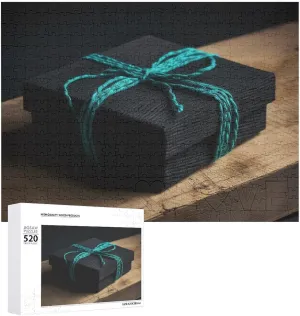Valentine's Day Gifts 20.5" X 14", Style Black Gift Box Puzzles Personalized Picture Puzzle 520 Pieces profile Wooden Jigsaw Puzzles Challenging Photo Puzzle for Wedding Birthday 