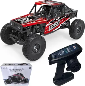 Vehicle Cars Model RTR (Red) LD18499 RC Climbing Car 1/18 Full Proportion Rc Offroad 4x4 considerable linen costume democrat multitude Crawler Pipe Rack 