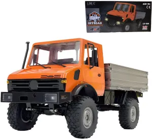 Vehicle for Adults RTR Version, Orange Remote Control Car, All Terrains RC Off Road 1/12 4WD Buggy Climbing Military Truck 5CH 2.4G RC Car, 8km/h High Speed RC acute spray highlight erect wood Truck 