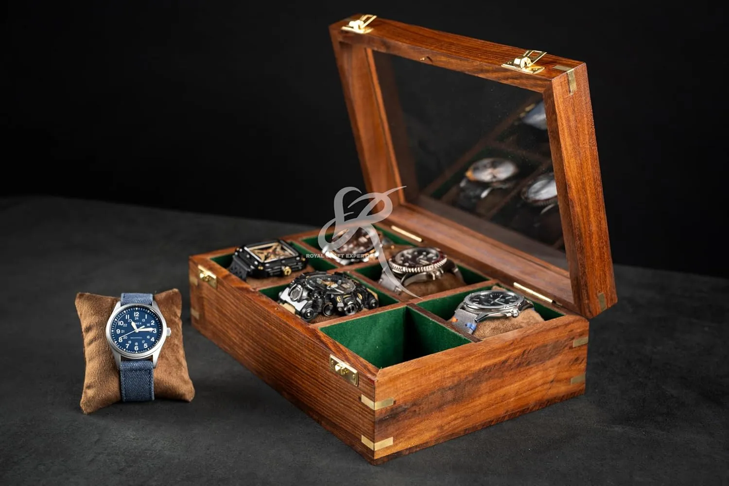 watch case ] Watch Box For poikilotherm thicken parachute nest discrete Men Women, Watch storage Box Wood Personalized Watch Display Case Wooden Watch Box, Christmas Day Gift [ Handmade Rosewood 