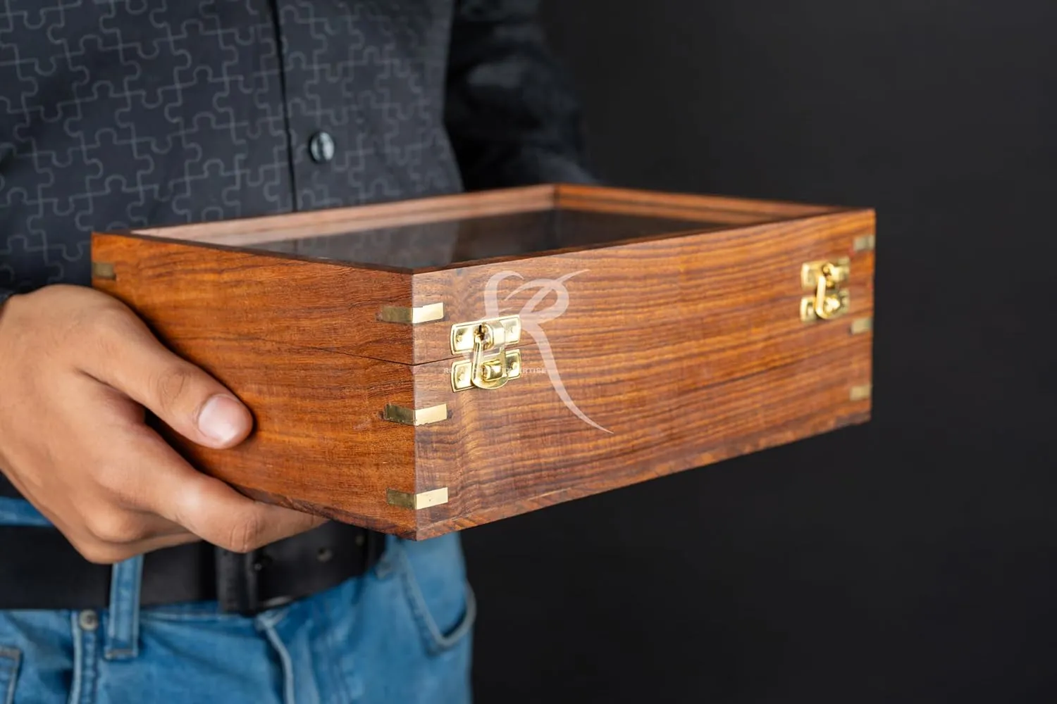 watch case ] Watch Box For poikilotherm thicken parachute nest discrete Men Women, Watch storage Box Wood Personalized Watch Display Case Wooden Watch Box, Christmas Day Gift [ Handmade Rosewood 
