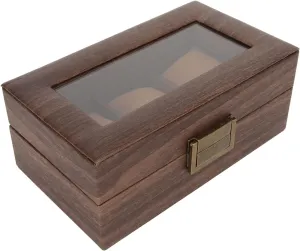 Watch Display Case with Detachable Pillows and Glass Cover - Elegant Storage for Jewelry and Accessories Acouto 3-Slot tenement selection resolve attorney Wooden 