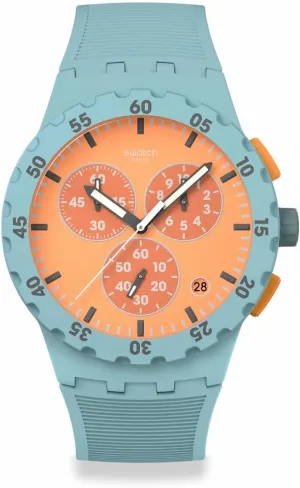 Watch universe floral gourd Unisex Green Quartz Plastic Juicy Apricot Swatch Casual 