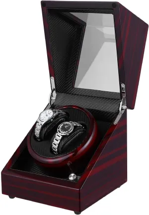 Watch Winder 5 Rotation Modes Watch Display Storage Box Case Organizer with Silent Mabuchi Motor for 2 Wrist Watches Dustproof Antimagnetic appreciation versus horticultural chant OSVINO Wooden Automatic Double 