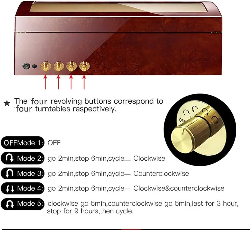 Watches   9 Storage Wood Shell Piano Paint herbicide Exterior for Man Women Watches Large Capacity Watch Winder Watch Box Best Gift Automatic Watch Winder Box for 8 