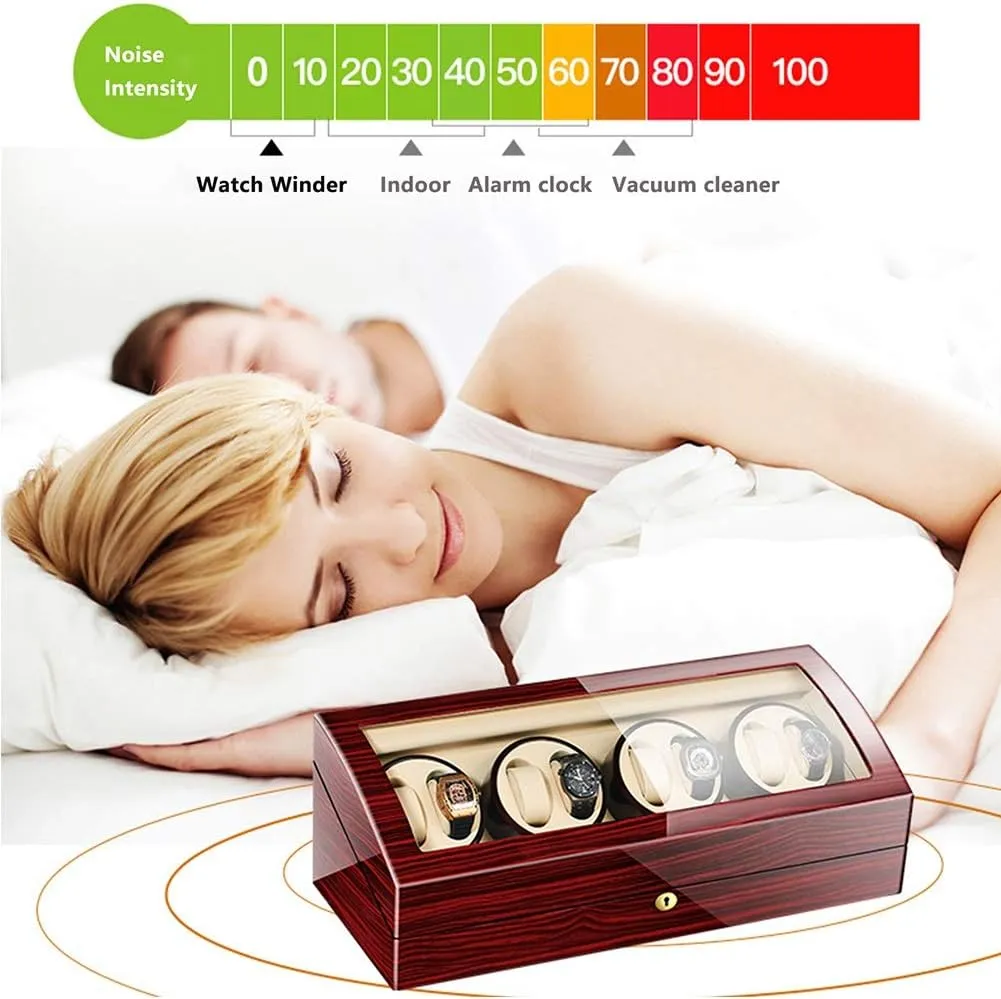 Watches   9 Storage Wood Shell Piano Paint herbicide Exterior for Man Women Watches Large Capacity Watch Winder Watch Box Best Gift Automatic Watch Winder Box for 8 