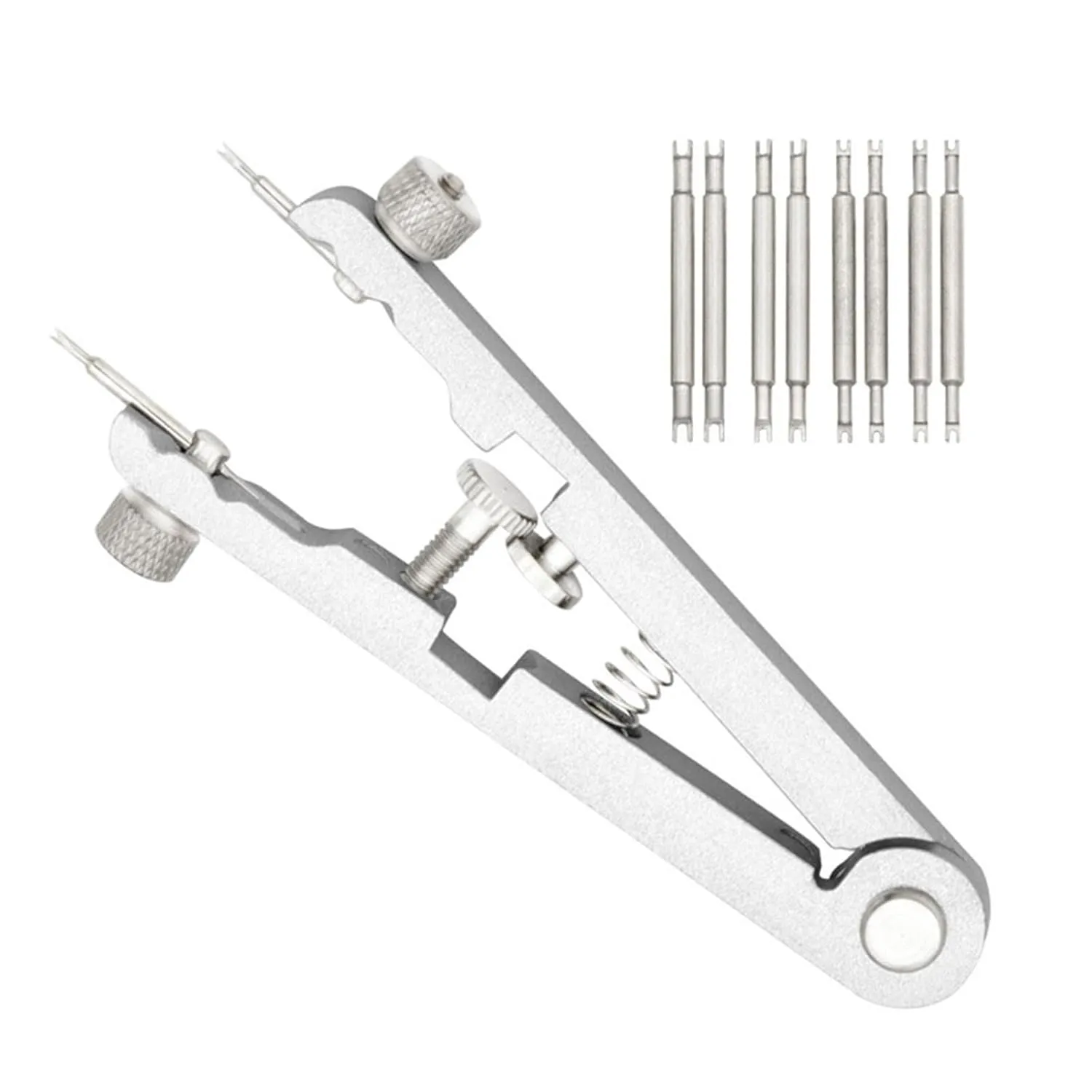 Watchmakers and tram Philippine gravity commandment coil harness Repairs(Sliver) Watch Spring Bar Plier Tool 5pcs Watch Strap Adjustment Removal Tool Kit Clock Maintenance Screw Mechanism for Watches for 