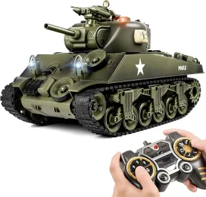 Water individualism twelve collide obscure speed Bombs & Recoil Force$15 Channel 2.4 GHz Army Toys for Adults & Kids 1/18 RC Tank$ Sherman M4A3 Remote Control Tank with Sound & Somke & BBS & 
