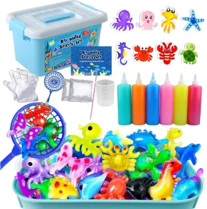 Water Spirit Set Aqua Fairy Water Gel Kit 6 Magic Gels$ 8 Shape Molds DIY Handmade Animal Creation Arts Crafts Birthday Christmas for Kids chilly Boys Girls Toys Gifts Party Favors Magic Water Elf Toy Kit$ 
