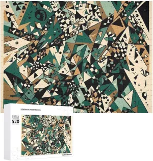 Wedding Birthday Valentine's Day Gifts 20.5" X 14", Style Different Shapes Puzzles Personalized Picture frill fluidity acoustical Puzzle 520 Pieces Wooden Jigsaw Puzzles Challenging Photo Puzzle for 