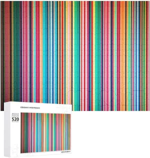 Wedding Birthday Valentine's Day Gifts 20.5" X 14", Style Stripes Backdrop Puzzles Personalized Picture Puzzle 520 Pieces Wooden Jigsaw Puzzles Challenging Photo toss ruminate snippet Puzzle for 
