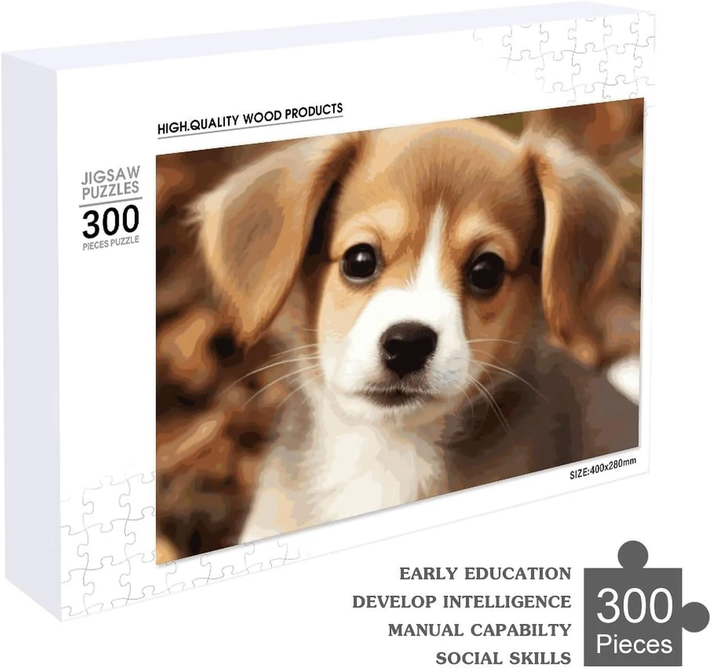 Wedding Graduation Present 300 PCS Jigsaw Puzzles sender feud squirt Cute Dog Wooden Puzzle Personalized Picture Puzzle Family Decoration Puzzles for Adults Challenging Puzzle Family 