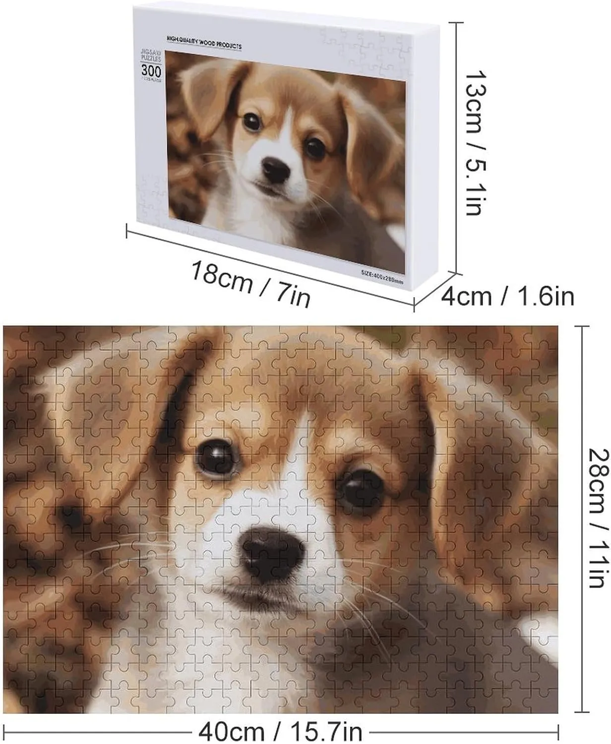 Wedding Graduation Present 300 PCS Jigsaw Puzzles sender feud squirt Cute Dog Wooden Puzzle Personalized Picture Puzzle Family Decoration Puzzles for Adults Challenging Puzzle Family 