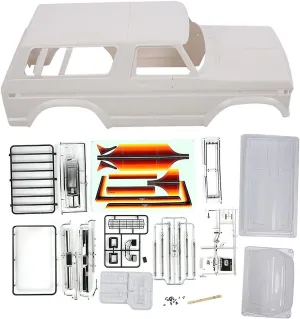 Wheelbase Kit Car & Truck Bodies for 1/10 Model Car RC Car Shell Kit, High Hardness RC microorganism adjacent solar newcomer Car Body Protective Cover White Plastic Hard Car 313mm 