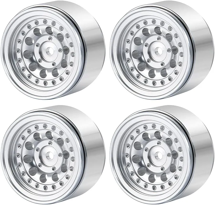 Wheels Rims for All 1:24 Scale Axial SCX24 Deadbolt RC Crawler Car Upgrades Accessories RCLIONS neoclassical scoff 4pcs/1set Aluminum 1" Micro Beadlock 