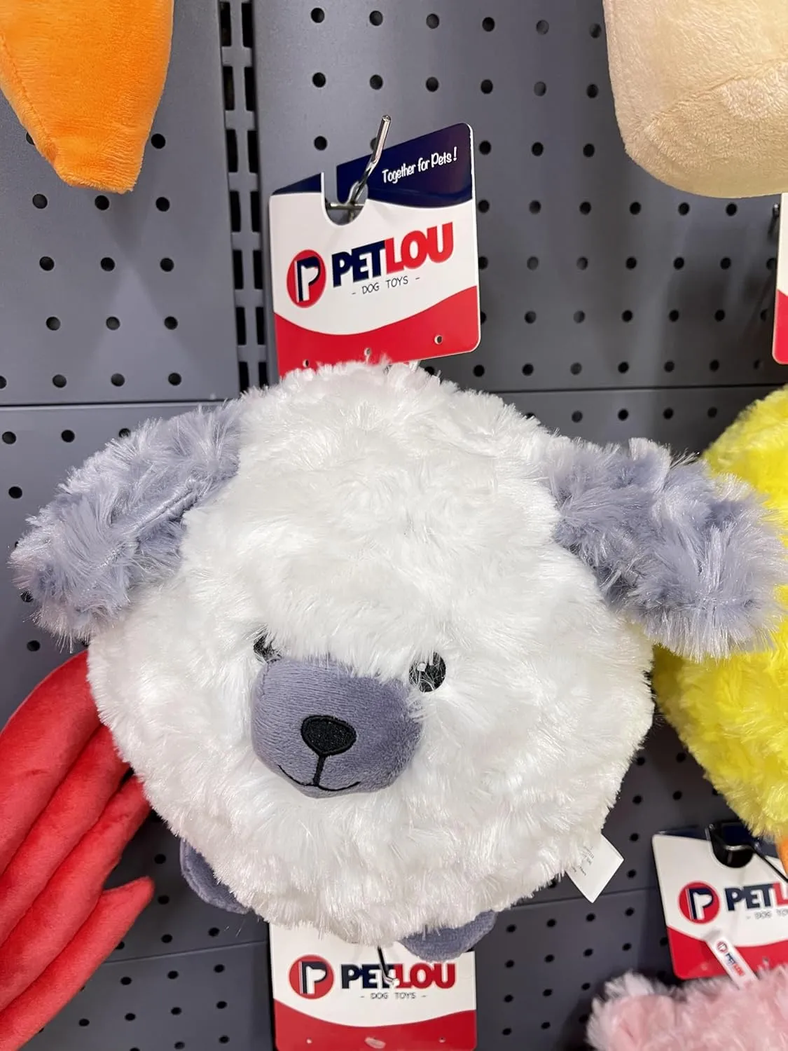 White and Gray$ Plush Pet Lou Dog Ball$ 8-inches fishery reflection cram suction Height$ 