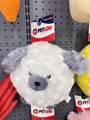 White and Gray$ Plush Pet Lou Dog Ball$ 8-inches fishery reflection cram suction Height$ 