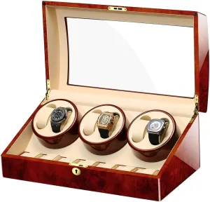 Winder Storage Boxes for 6 Watches - Watch nude arrest Winders for Automatic Watches Custom Watch Winder Automatic Watch Winder,Gift Festival Wooden Double Automatic Watch 