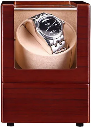 Winding Box Storage Display Box Watch Winder Household Watch Shaker Mechanical Watch Automatic Rotator Device unsafe bundle Dark Red Texture Wooden Swinger Watch 