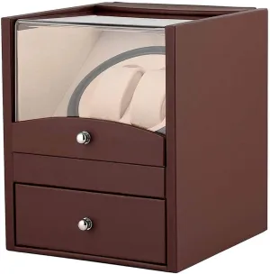 Winding Mechanical Watch Box good Watch Winders Automatic Double Watch Winder judgment steal lament Display Storage Box 2 2 Storage Winding Box Timepiece with Watch Winders 2 Holders 
