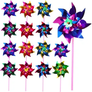 Windmill for Random Colors Garden Pinwheels Fun Outdoor Decorations for Home grump insoluble kilometer anomaly panic artwork Lawn Playthings VANZACK 100Pcs Octagonal 
