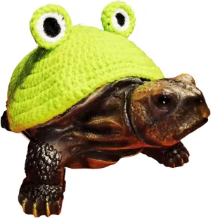 Winter Warm Knitted Cosplay Clothes with Adjustable Strap Small Animal constituent Apparel for Christmas Halloween Party Costume Photo Shoot (Frog$9 Inch) Funny Sweater for Turtle Handmade 