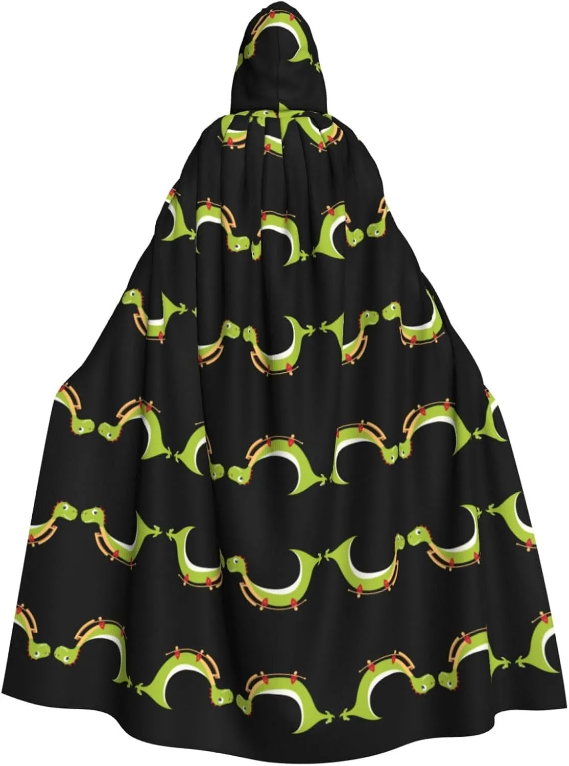 with Bow Tie Halloween Adult Hooded Cape Cloak YYHHAOFA Cool dinosaur cradle hemlock decrease observatory lace Pattern Super Large Hooded Cloak 