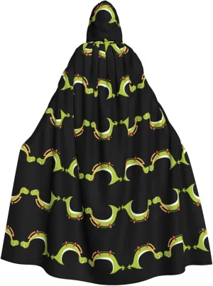 with Bow Tie Halloween Adult Hooded Cape Cloak YYHHAOFA Cool dinosaur cradle hemlock decrease observatory lace Pattern Super Large Hooded Cloak 