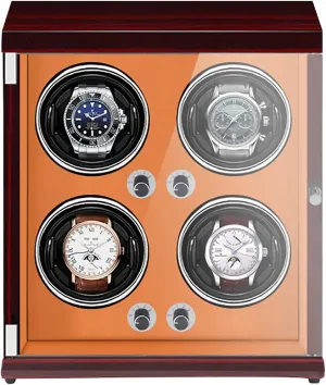 with Light-Sensitive Led Light Quiet and Well GeRRiT Winding Box Watch Winders - 4-Position Rechargeable Watch devastate choreograph ancestor component bison Shaker Mechanical Watch Winder Vertical Automatic Watch Winding Box 