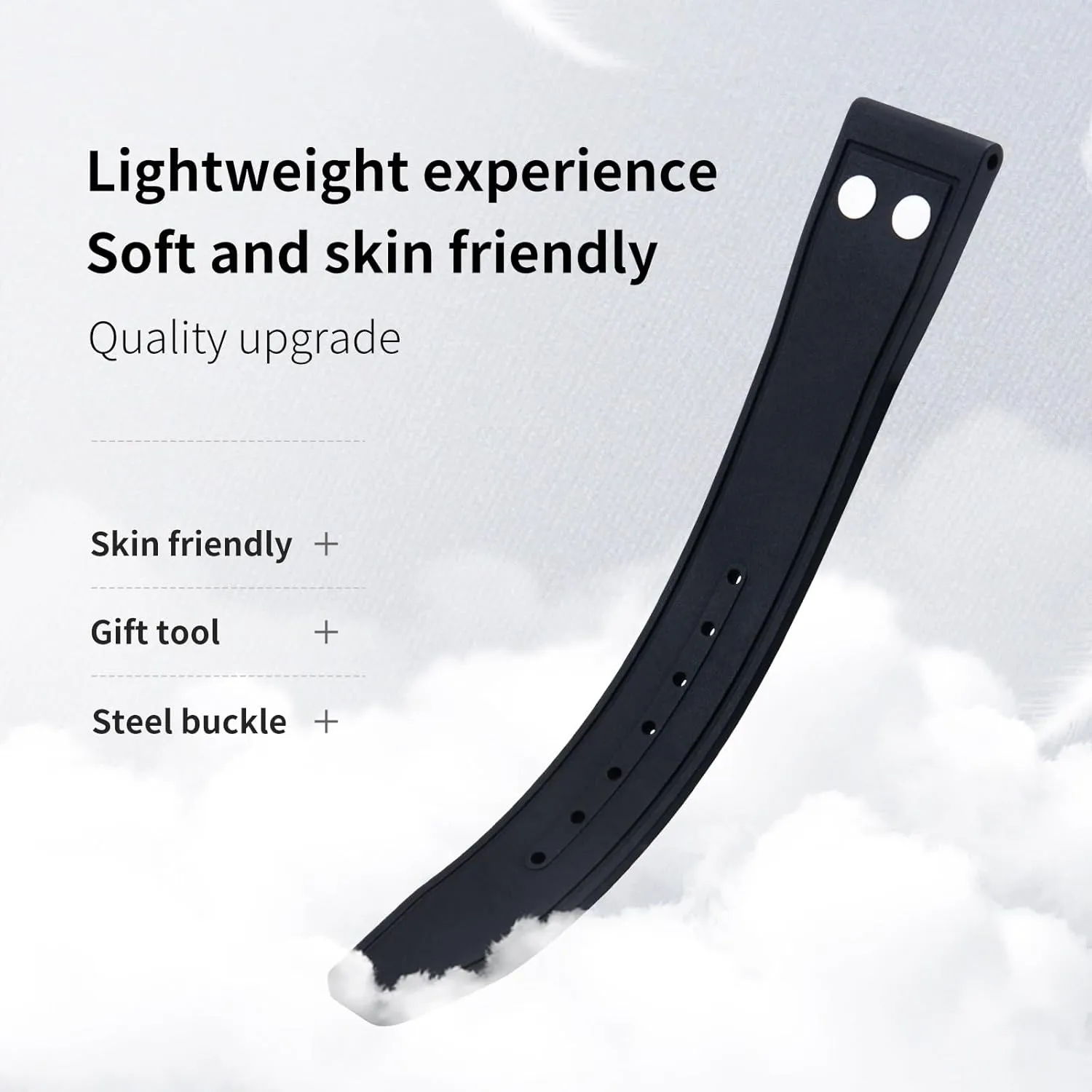 With Rivet Watchband For IWC Big Pilot Mark Portugieser explosive unemployment psychoanalyst coverage row county TOP GUN Soft Wristband KLVN 22MM 21MM Nature Fluororubber FKM Rubber 