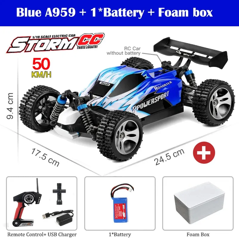 WLtoys 144001 A959-B A959 2.4G Racing RC Car 70KM/H 4WD Electric High Speed Car Off-Road Drift Remote Control Toys for Children